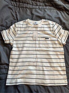 Parke x Target white and blue striped tee size M